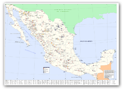 Mapa Minero de Mexico